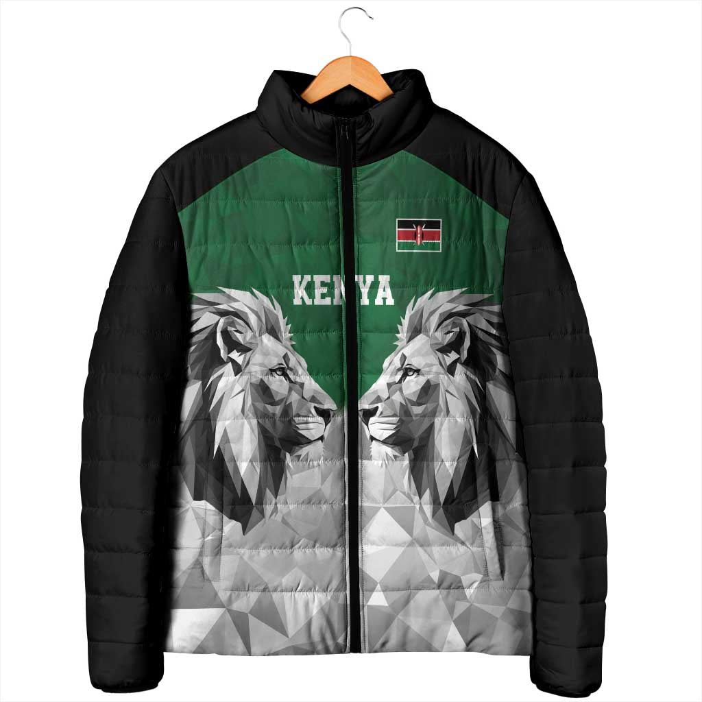 Kenya Rugby Custom Padded Jacket Green Kenyan 22-23 Motif - Wonder Print Shop