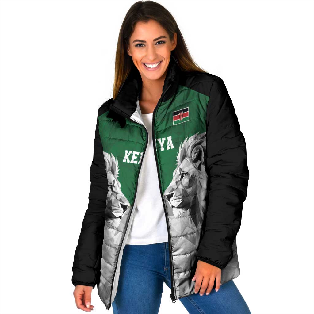 Kenya Rugby Custom Padded Jacket Green Kenyan 22-23 Motif - Wonder Print Shop