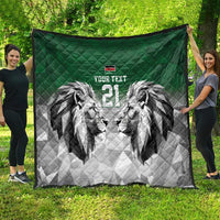 Kenya Rugby Custom Quilt Green Kenyan 22-23 Motif - Wonder Print Shop