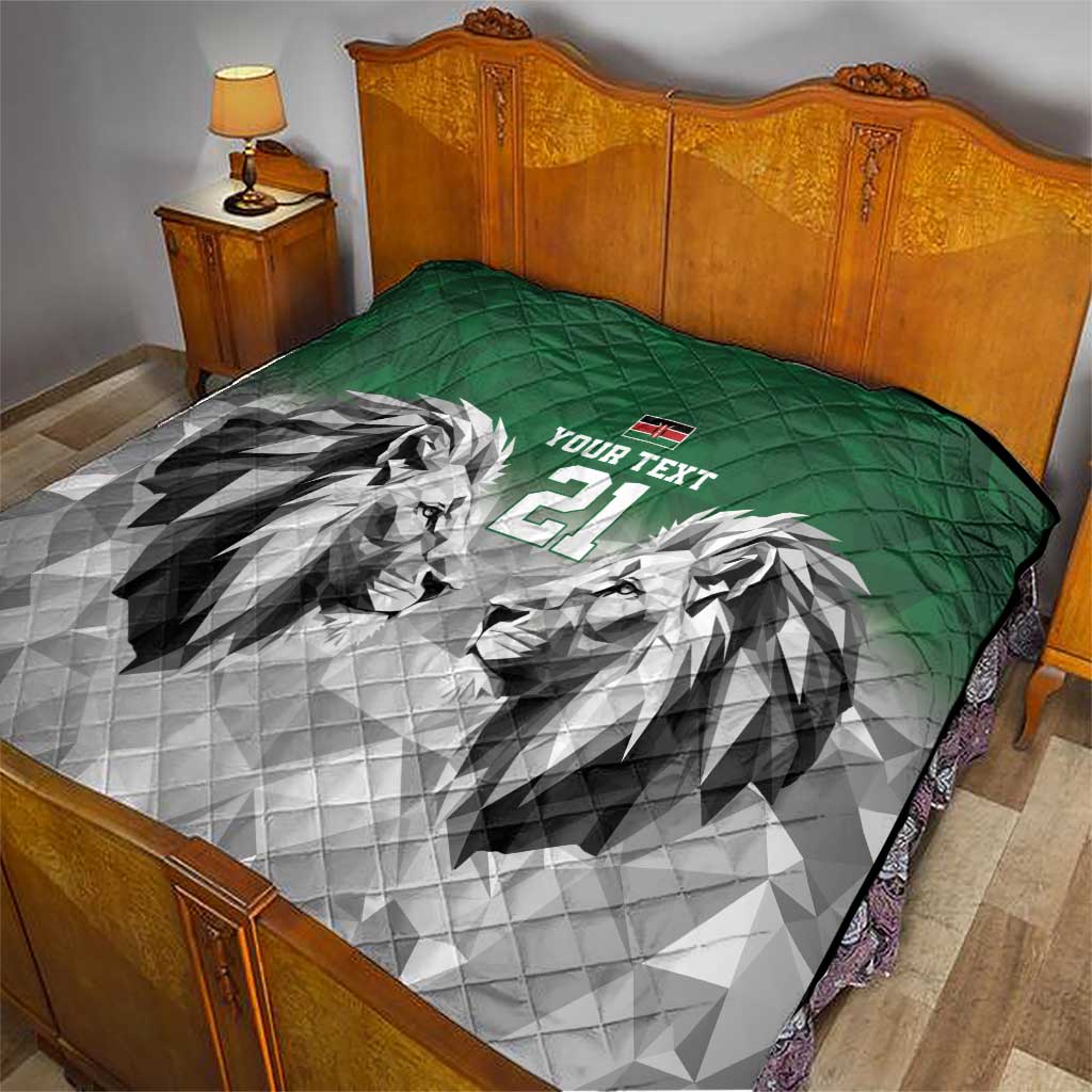 Kenya Rugby Custom Quilt Green Kenyan 22-23 Motif - Wonder Print Shop