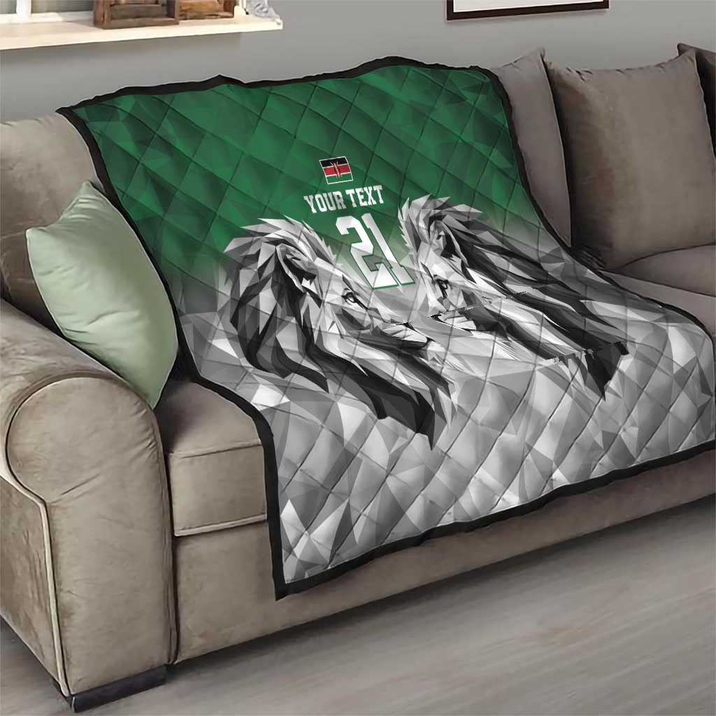 Kenya Rugby Custom Quilt Green Kenyan 22-23 Motif - Wonder Print Shop