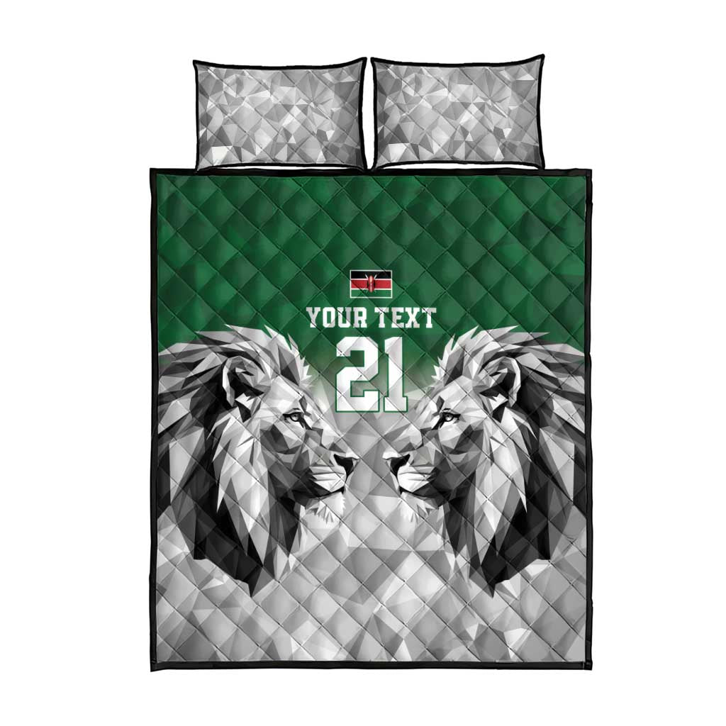 Kenya Rugby Custom Quilt Bed Set Green Kenyan 22-23 Motif - Wonder Print Shop