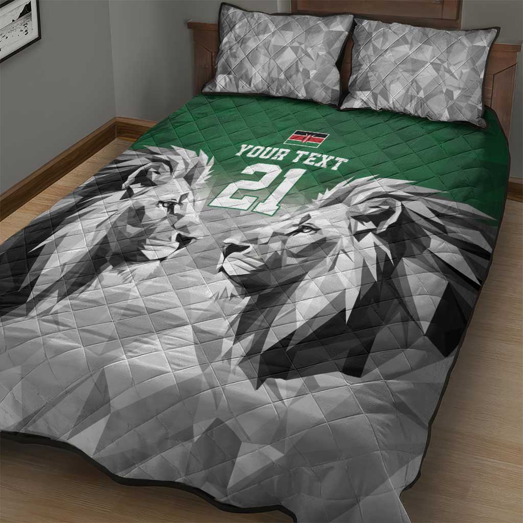 Kenya Rugby Custom Quilt Bed Set Green Kenyan 22-23 Motif - Wonder Print Shop
