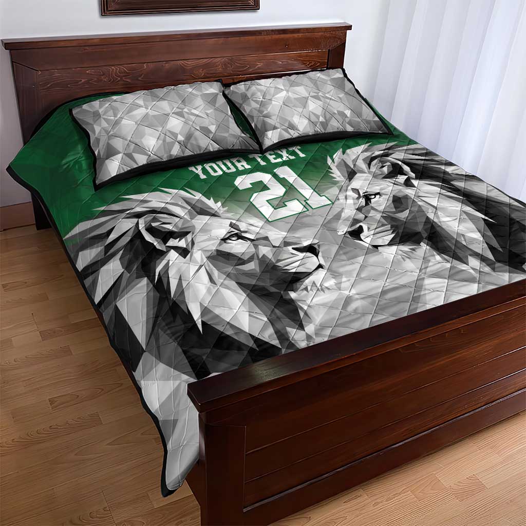 Kenya Rugby Custom Quilt Bed Set Green Kenyan 22-23 Motif - Wonder Print Shop