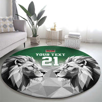 Kenya Rugby Custom Round Carpet Green Kenyan 22-23 Motif - Wonder Print Shop