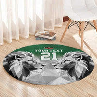 Kenya Rugby Custom Round Carpet Green Kenyan 22-23 Motif - Wonder Print Shop