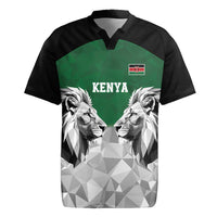 Kenya Rugby Custom Rugby Jersey Green Kenyan 22-23 Motif - Wonder Print Shop