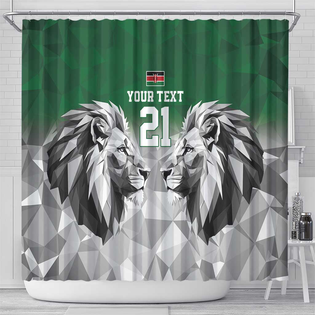 Kenya Rugby Custom Shower Curtain Green Kenyan 22-23 Motif - Wonder Print Shop