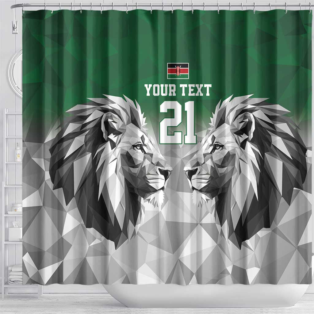 Kenya Rugby Custom Shower Curtain Green Kenyan 22-23 Motif - Wonder Print Shop