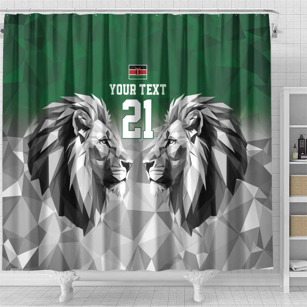 Kenya Rugby Custom Shower Curtain Green Kenyan 22-23 Motif - Wonder Print Shop