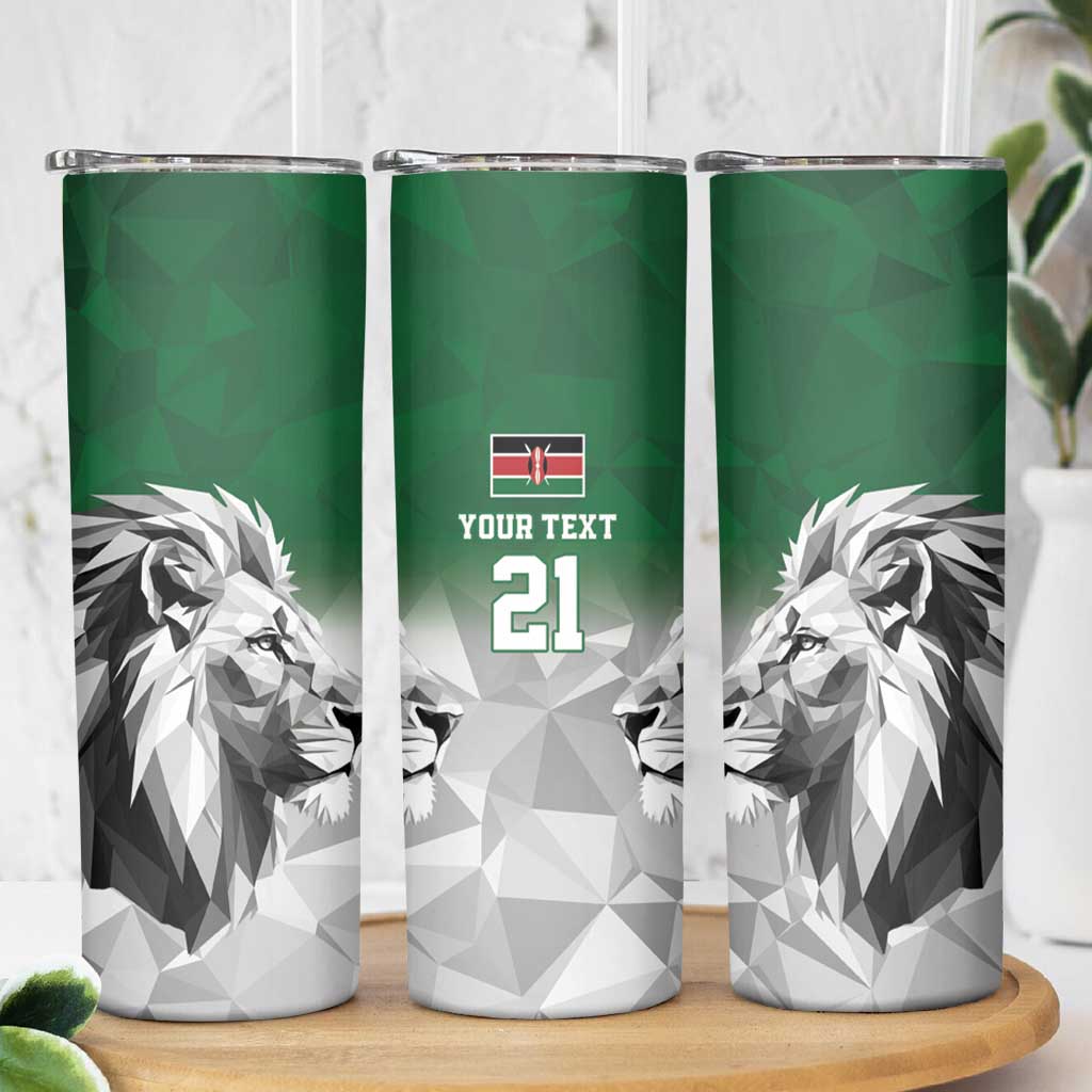 Kenya Rugby Custom Skinny Tumbler Green Kenyan 22-23 Motif - Wonder Print Shop