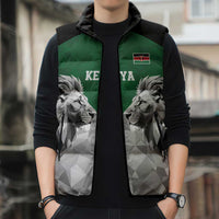 Kenya Rugby Custom Sleeveless Puffer Jacket Green Kenyan 22-23 Motif - Wonder Print Shop