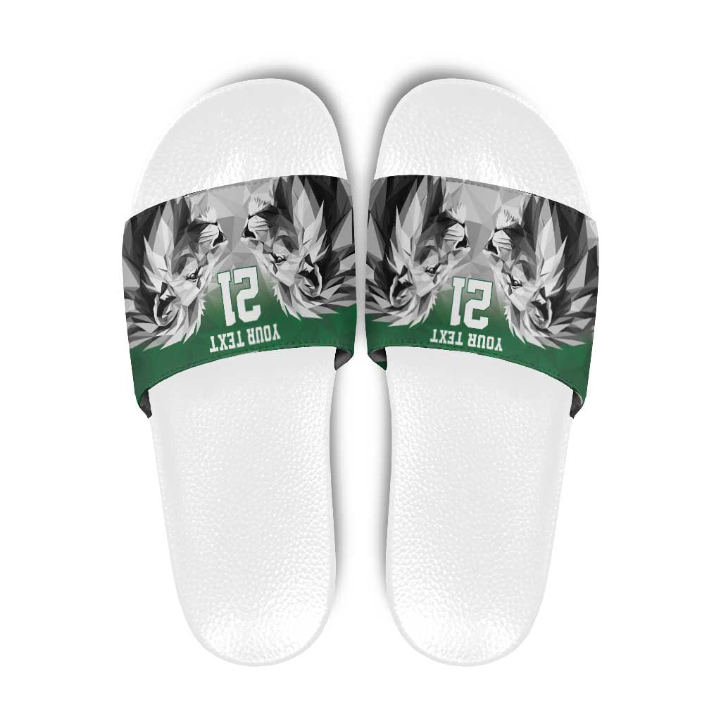 Kenya Rugby Custom Slide Sandals Green Kenyan 22-23 Motif - Wonder Print Shop