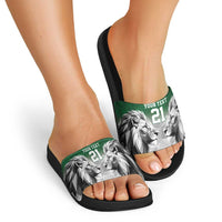 Kenya Rugby Custom Slide Sandals Green Kenyan 22-23 Motif - Wonder Print Shop
