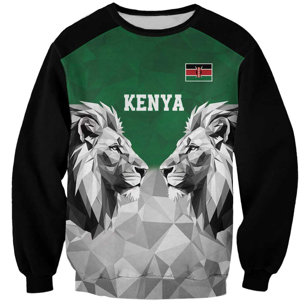 Kenya Rugby Custom Sweatshirt Green Kenyan 22-23 Motif - Wonder Print Shop