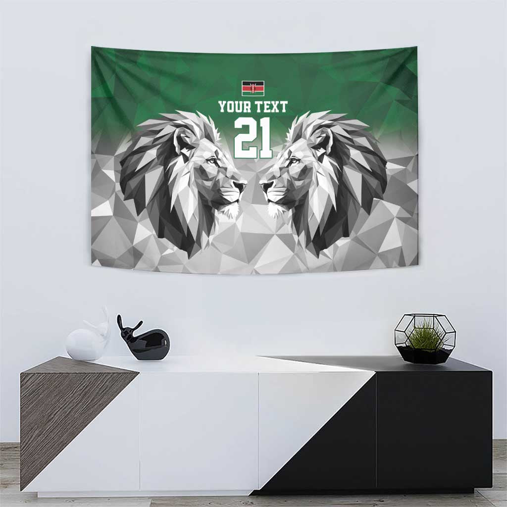 Kenya Rugby Custom Tapestry Green Kenyan 22-23 Motif - Wonder Print Shop