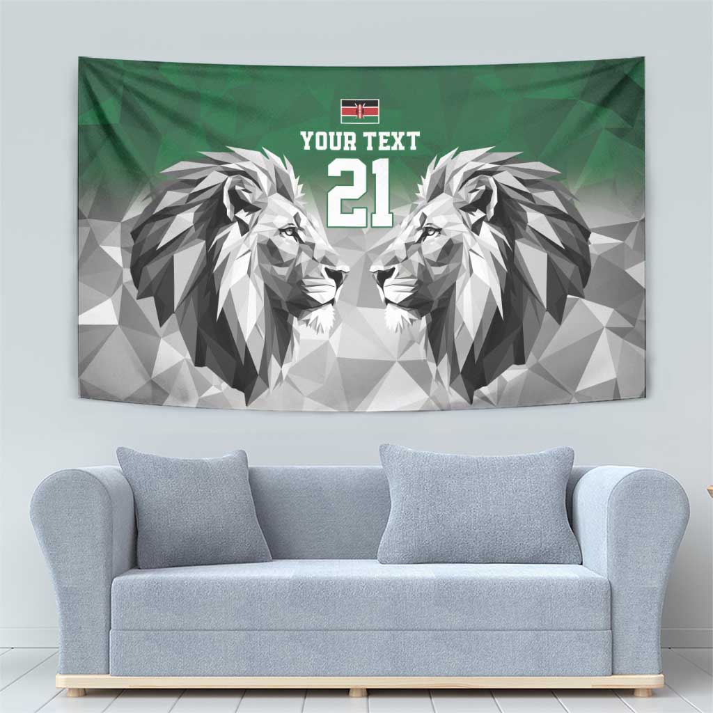 Kenya Rugby Custom Tapestry Green Kenyan 22-23 Motif - Wonder Print Shop