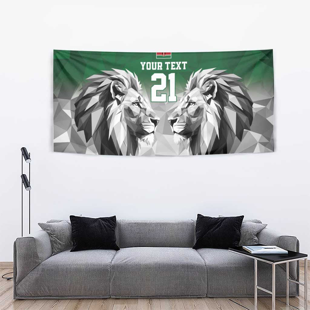 Kenya Rugby Custom Tapestry Green Kenyan 22-23 Motif - Wonder Print Shop