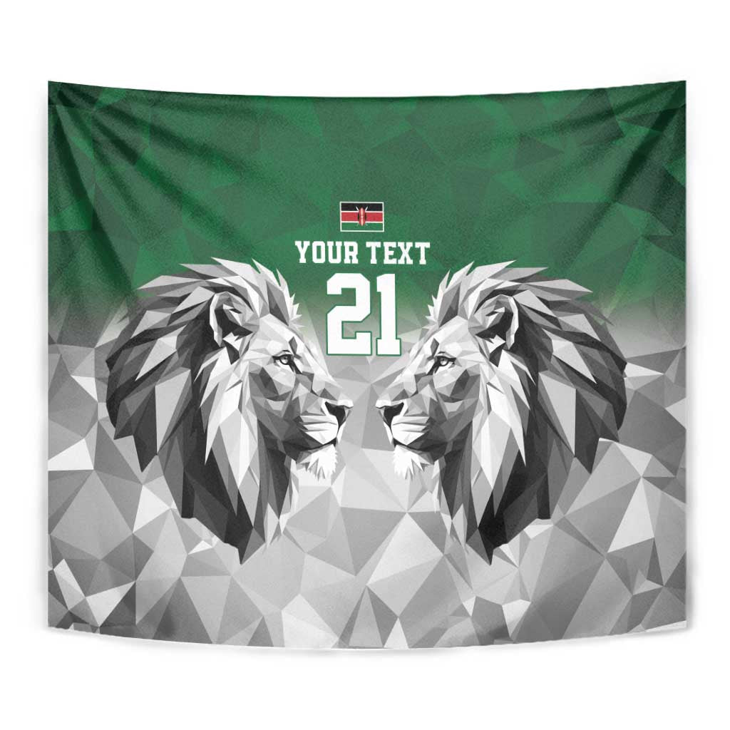 Kenya Rugby Custom Tapestry Green Kenyan 22-23 Motif - Wonder Print Shop