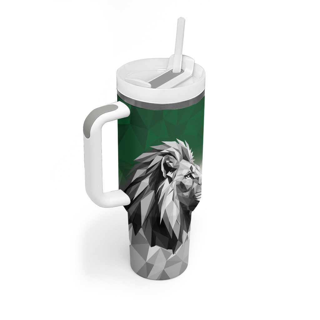 Kenya Rugby Custom Tumbler With Handle Green Kenyan 22-23 Motif - Wonder Print Shop