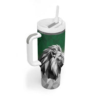 Kenya Rugby Custom Tumbler With Handle Green Kenyan 22-23 Motif - Wonder Print Shop