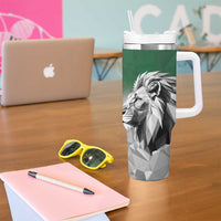 Kenya Rugby Custom Tumbler With Handle Green Kenyan 22-23 Motif - Wonder Print Shop