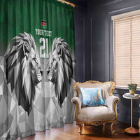 Kenya Rugby Custom Window Curtain Green Kenyan 22-23 Motif - Wonder Print Shop