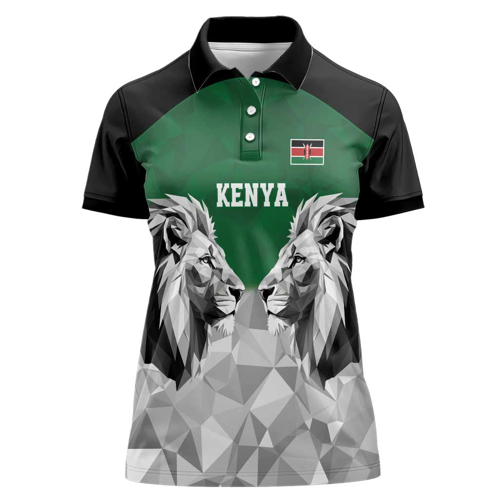 Kenya Rugby Custom Women Polo Shirt Green Kenyan 22-23 Motif - Wonder Print Shop
