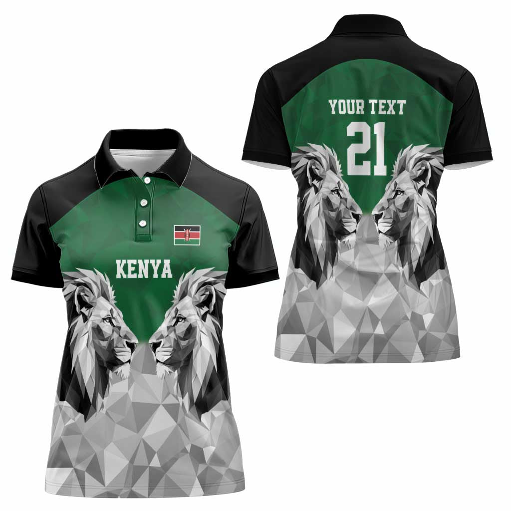 Kenya Rugby Custom Women Polo Shirt Green Kenyan 22-23 Motif - Wonder Print Shop