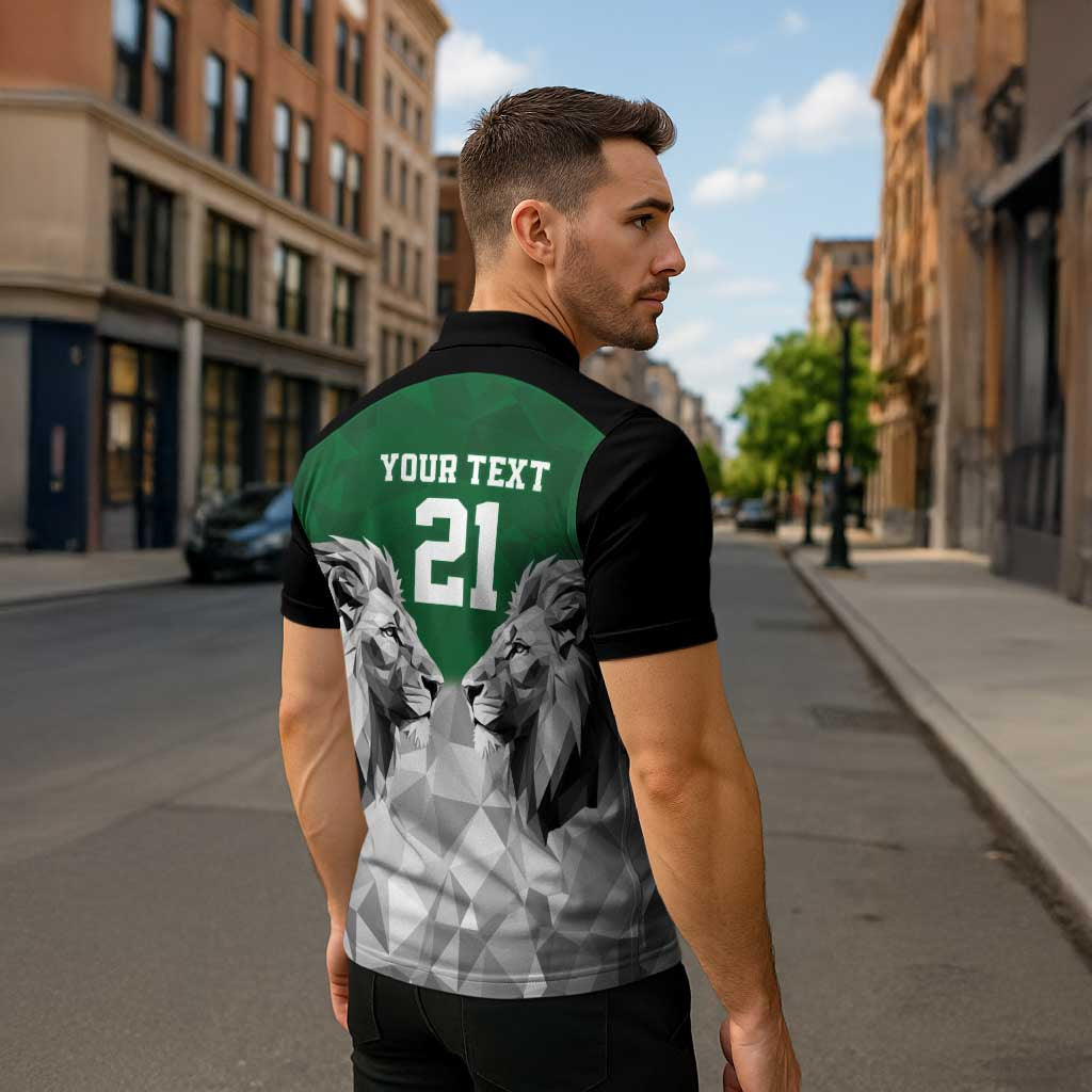 Kenya Rugby Custom Zipper Polo Shirt Green Kenyan 22-23 Motif - Wonder Print Shop