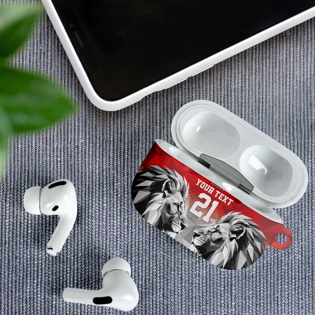 Kenya Rugby Custom AirPods Case Red Kenyan 22-23 Motif - Wonder Print Shop
