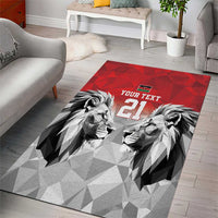 Kenya Rugby Custom Area Rug Red Kenyan 22-23 Motif - Wonder Print Shop
