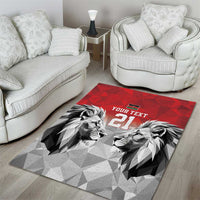 Kenya Rugby Custom Area Rug Red Kenyan 22-23 Motif - Wonder Print Shop