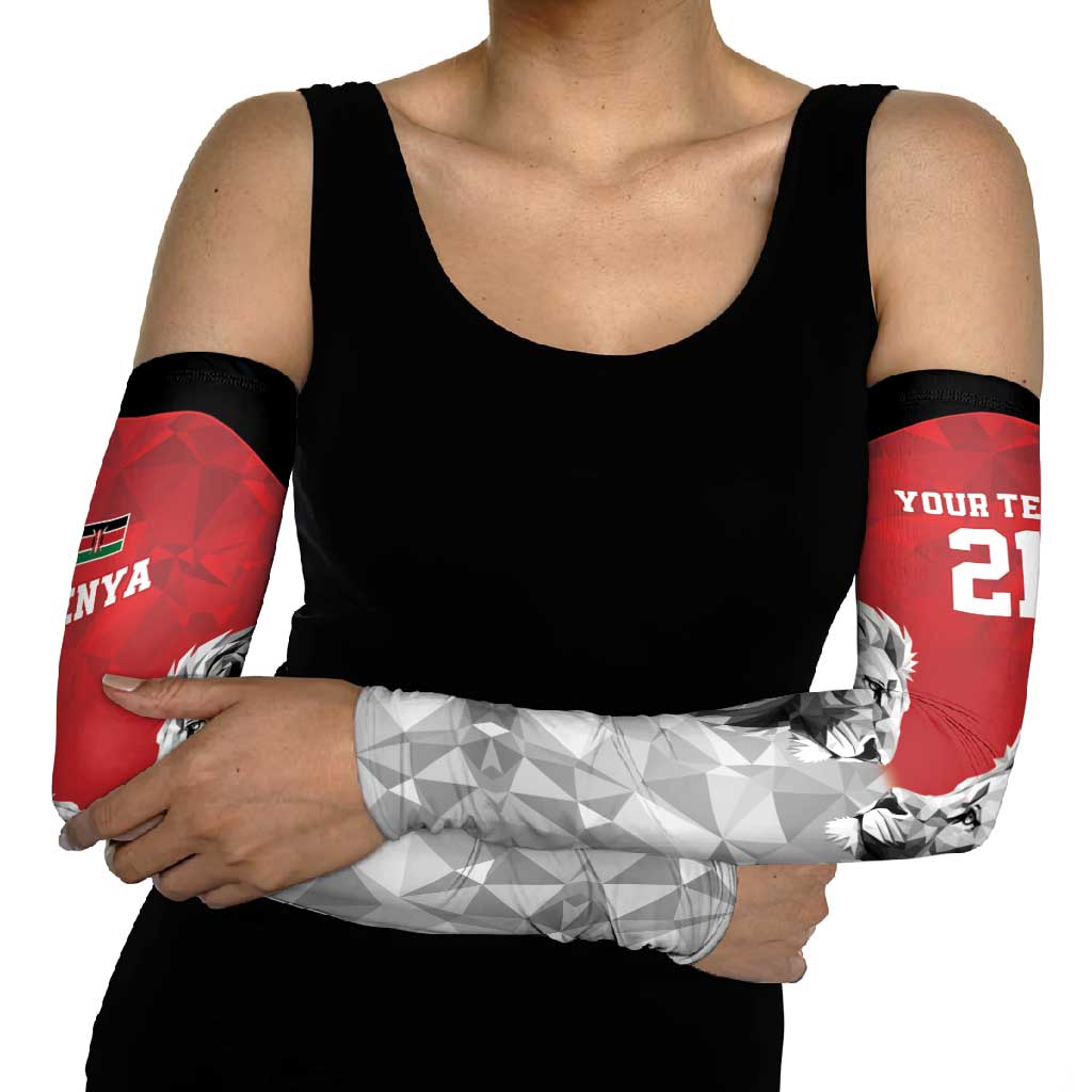 Kenya Rugby Custom Arm Sleeves Red Kenyan 22-23 Motif - Wonder Print Shop