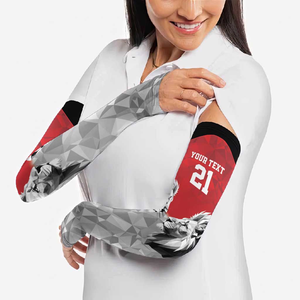 Kenya Rugby Custom Arm Sleeves Red Kenyan 22-23 Motif - Wonder Print Shop