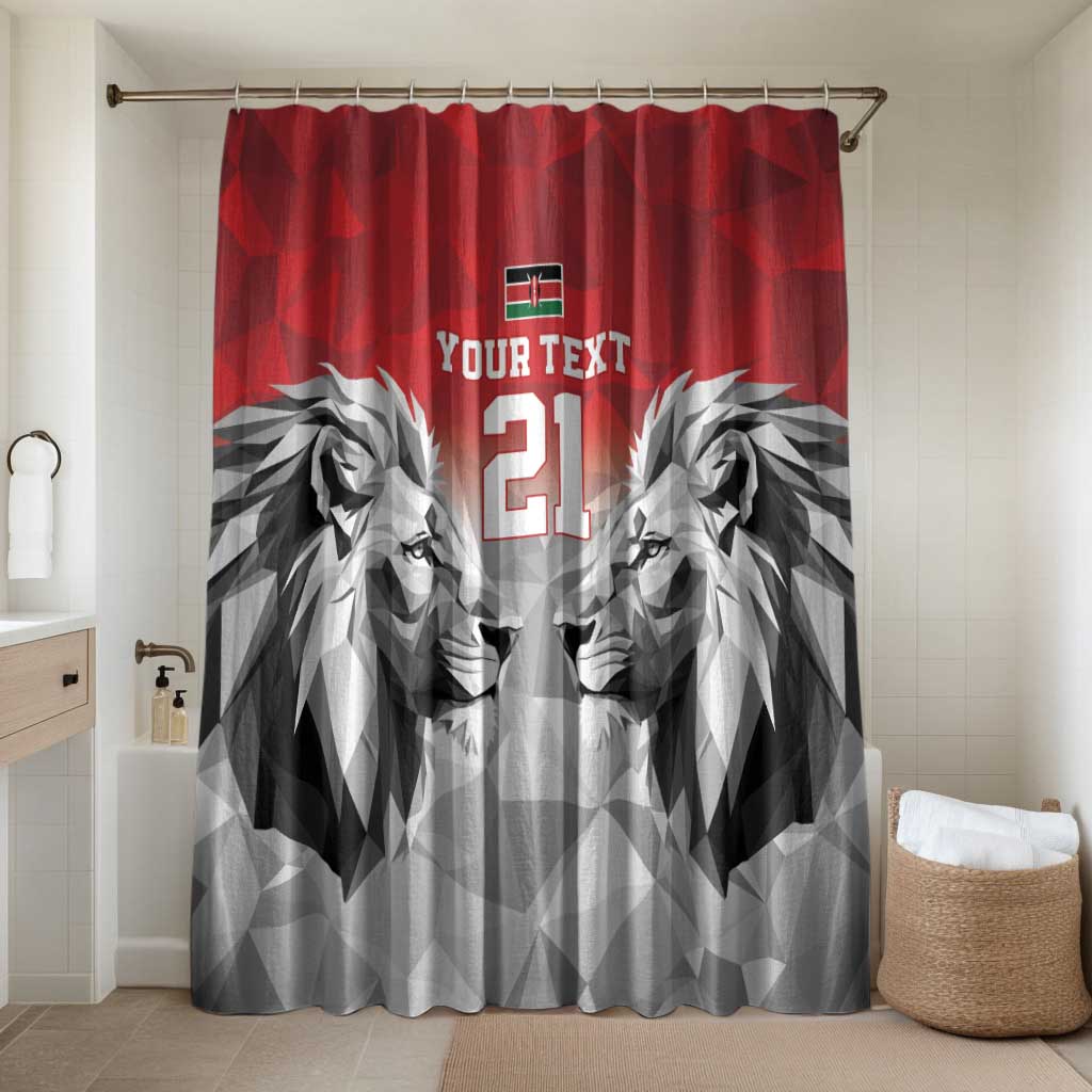 Kenya Rugby Custom Bathroom Set Red Kenyan 22-23 Motif - Wonder Print Shop
