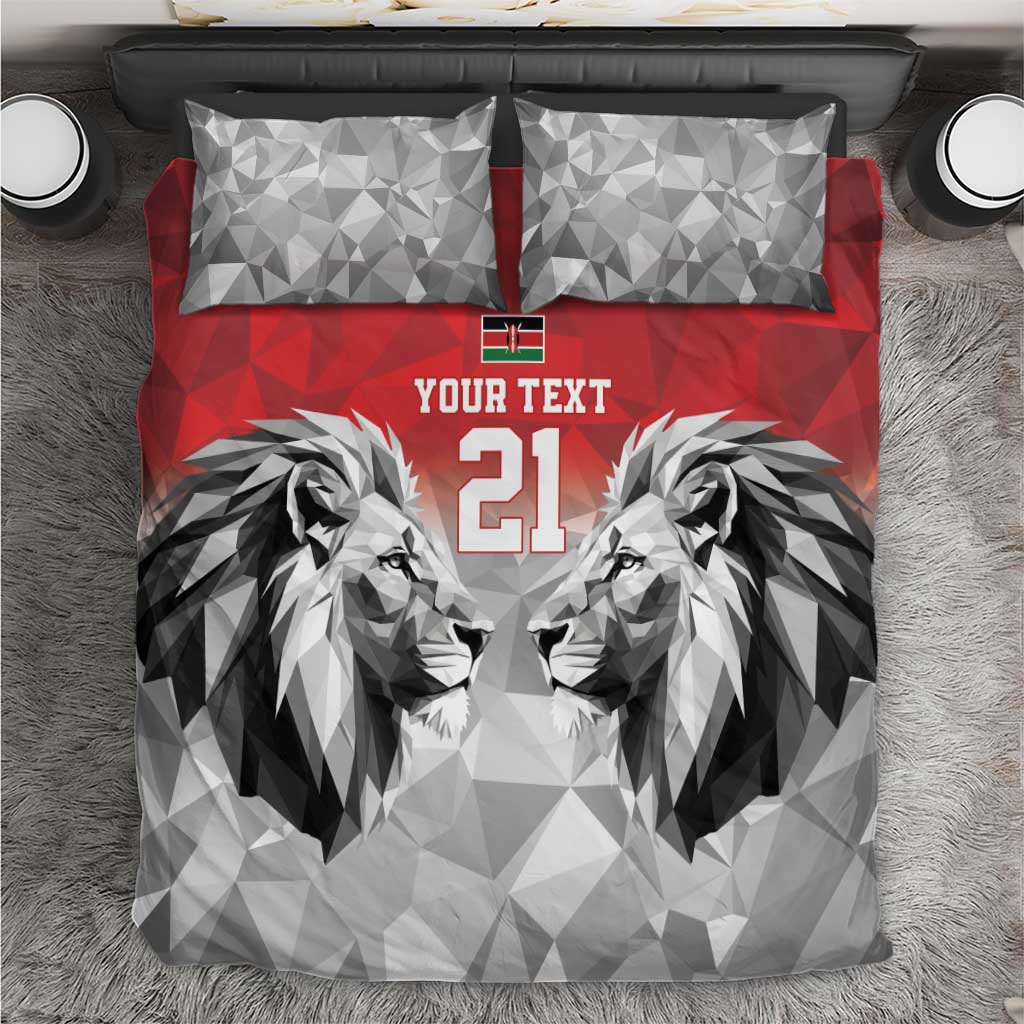 Kenya Rugby Custom Bedding Set Red Kenyan 22-23 Motif - Wonder Print Shop
