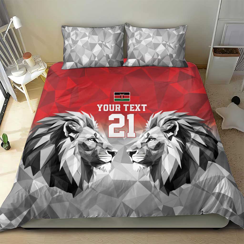 Kenya Rugby Custom Bedding Set Red Kenyan 22-23 Motif - Wonder Print Shop