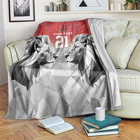 Kenya Rugby Custom Blanket Red Kenyan 22-23 Motif - Wonder Print Shop