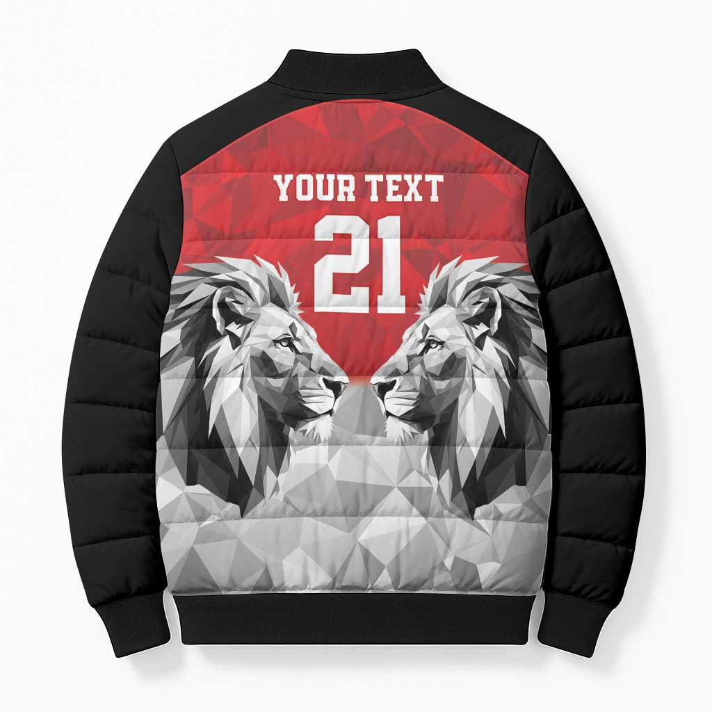 Kenya Rugby Custom Bomber Puffer Jacket Red Kenyan 22-23 Motif - Wonder Print Shop