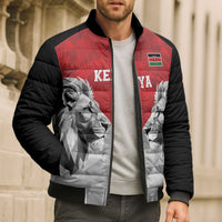 Kenya Rugby Custom Bomber Puffer Jacket Red Kenyan 22-23 Motif - Wonder Print Shop