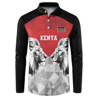 Kenya Rugby Custom Button Sweatshirt Red Kenyan 22-23 Motif - Wonder Print Shop