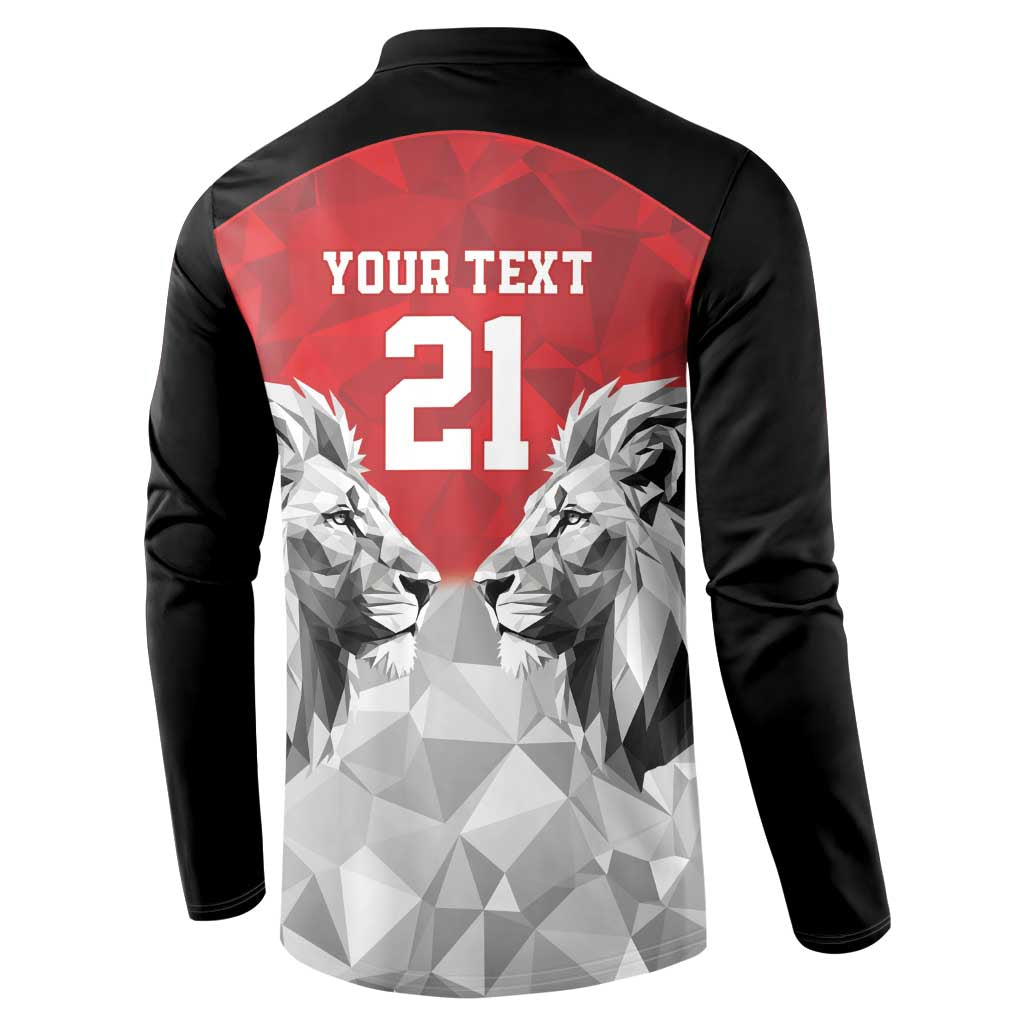 Kenya Rugby Custom Button Sweatshirt Red Kenyan 22-23 Motif - Wonder Print Shop