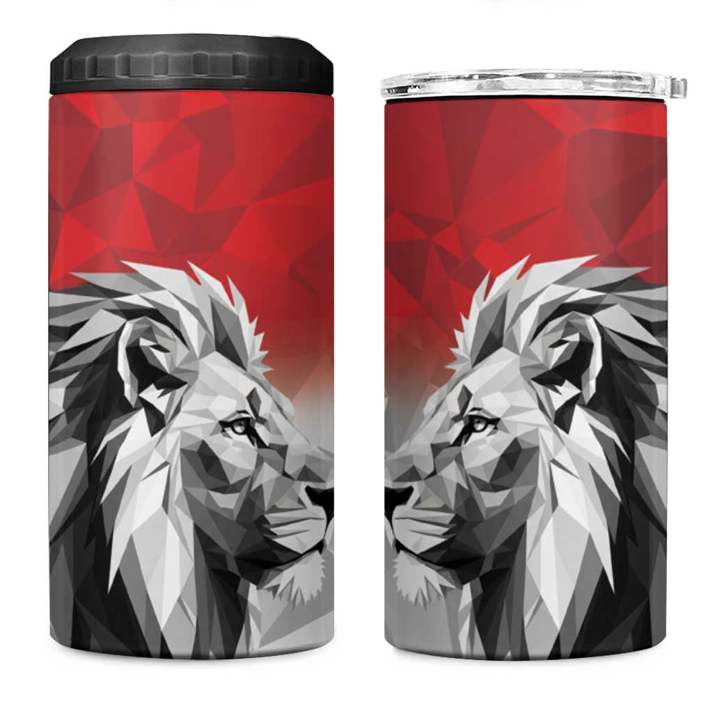 Kenya Rugby Custom 4 in 1 Can Cooler Tumbler Red Kenyan 22-23 Motif - Wonder Print Shop