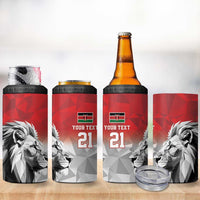 Kenya Rugby Custom 4 in 1 Can Cooler Tumbler Red Kenyan 22-23 Motif - Wonder Print Shop
