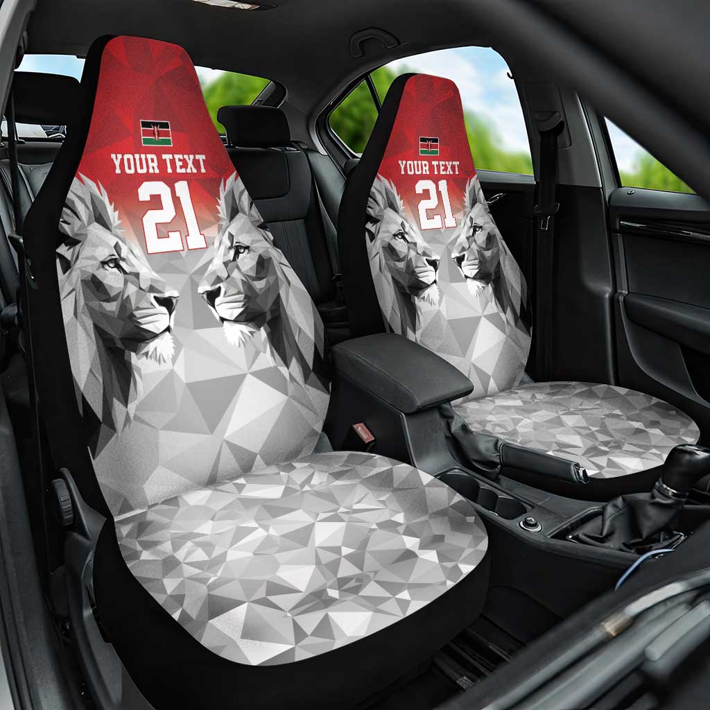 Kenya Rugby Custom Car Seat Cover Red Kenyan 22-23 Motif - Wonder Print Shop