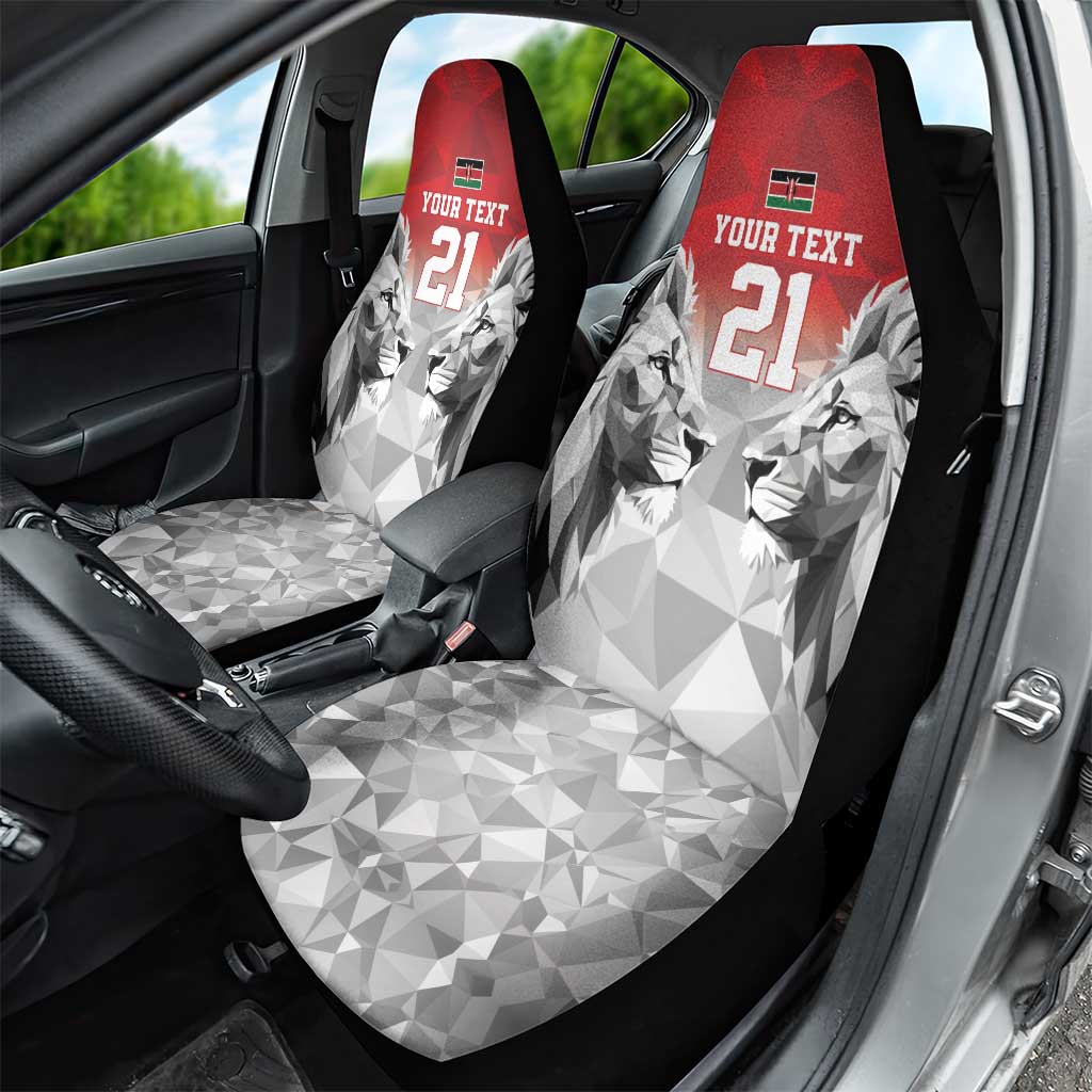 Kenya Rugby Custom Car Seat Cover Red Kenyan 22-23 Motif - Wonder Print Shop