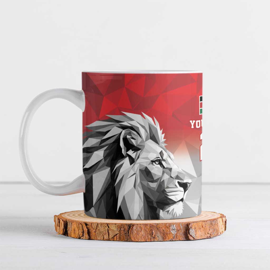 Kenya Rugby Custom Ceramic Mug Red Kenyan 22-23 Motif - Wonder Print Shop