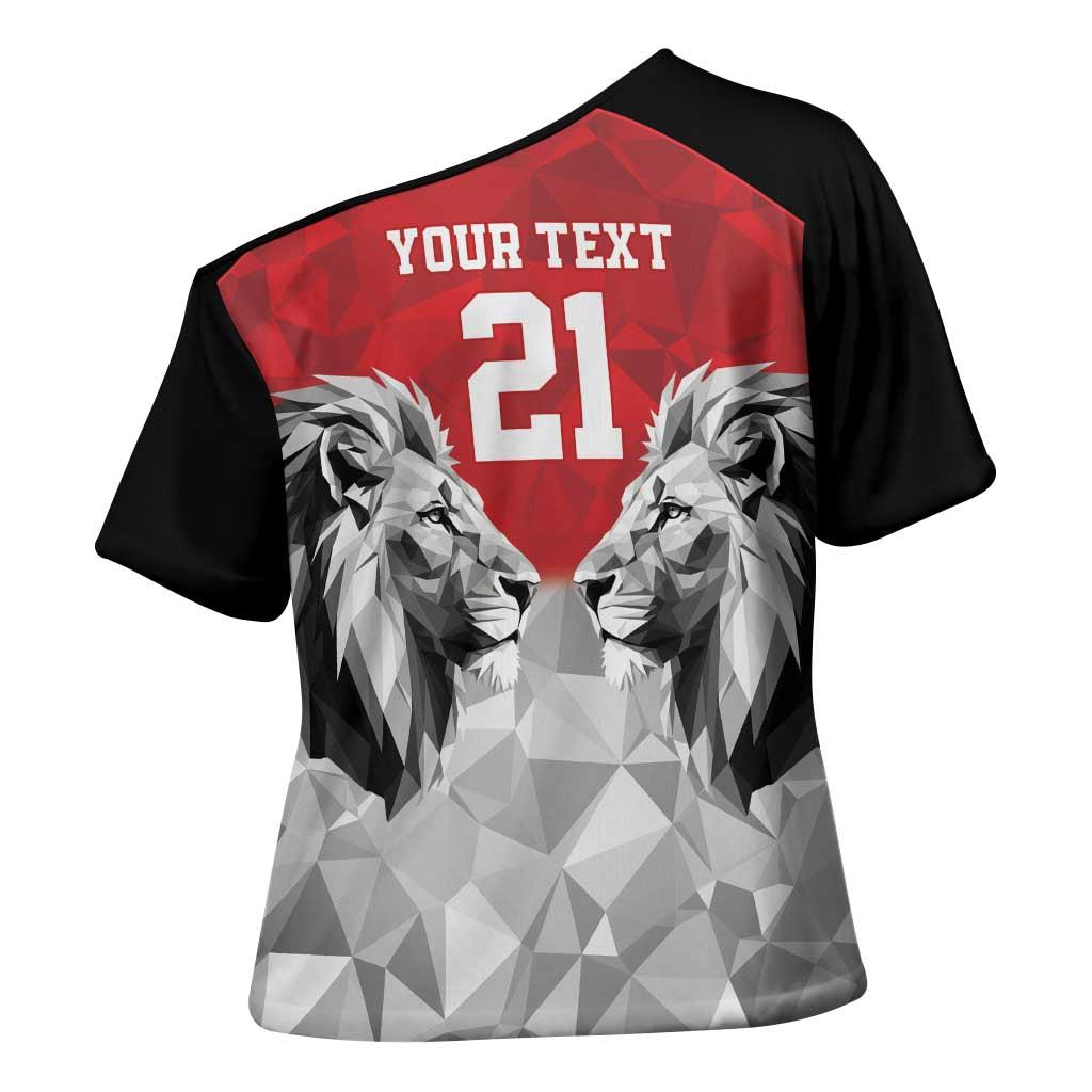 Kenya Rugby Custom Cross Shoulder Shirt Red Kenyan 22-23 Motif - Wonder Print Shop