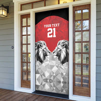 Kenya Rugby Custom Door Cover Red Kenyan 22-23 Motif - Wonder Print Shop